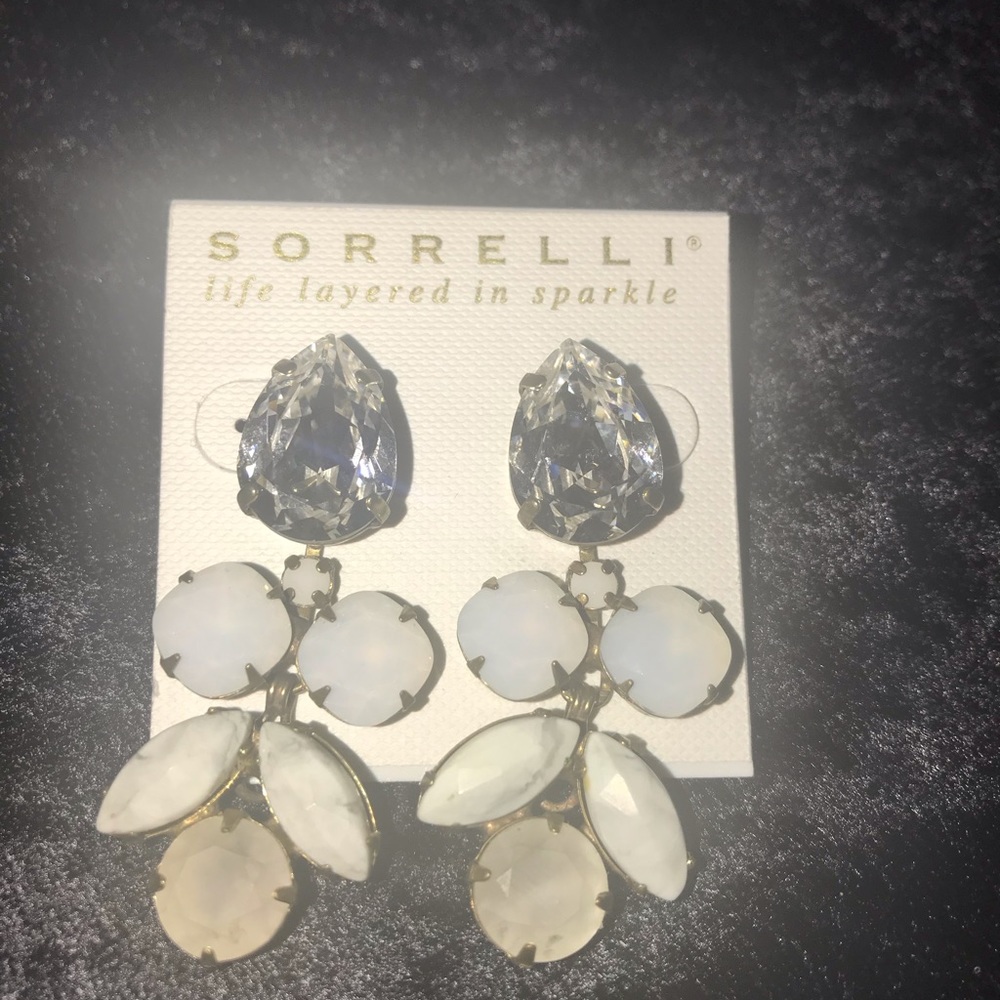 Sorrelli White Lotus Earrings